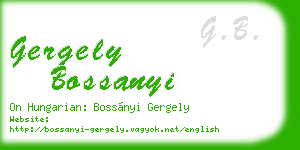 gergely bossanyi business card
