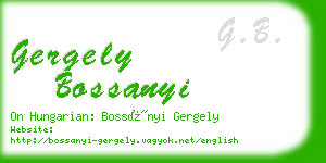 gergely bossanyi business card